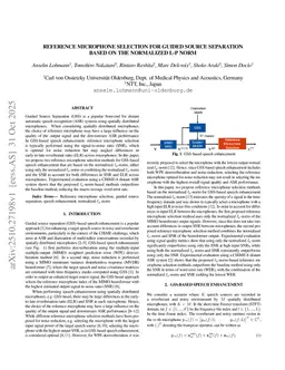 Reference Microphone Selection for Guided Source Separation based on the Normalized L-p Norm