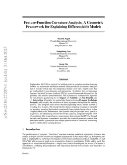 Feature-Function Curvature Analysis: A Geometric Framework for Explaining Differentiable Models
