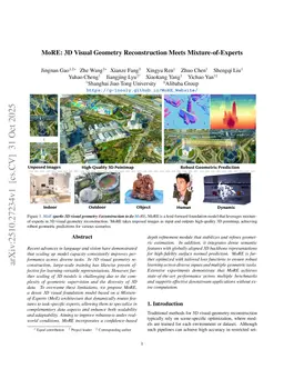 MoRE: 3D Visual Geometry Reconstruction Meets Mixture-of-Experts