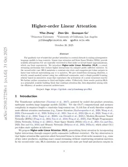 Higher-order Linear Attention