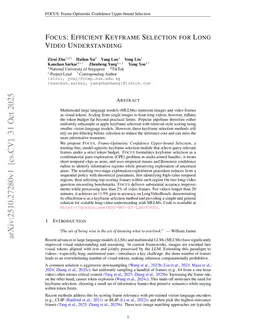 FOCUS: Efficient Keyframe Selection for Long Video Understanding