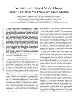 Versatile and Efficient Medical Image Super-Resolution Via Frequency-Gated Mamba
