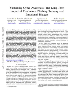 Sustaining Cyber Awareness: The Long-Term Impact of Continuous Phishing Training and Emotional Triggers