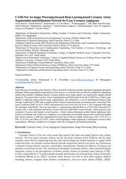 CASR-Net: An Image Processing-focused Deep Learning-based Coronary Artery Segmentation and Refinement Network for X-ray Coronary Angiogram
