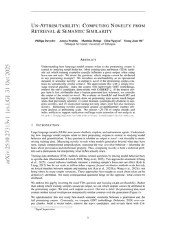 LLM generation novelty through the lens of semantic similarity