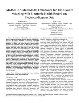 MedM2T: A MultiModal Framework for Time-Aware Modeling with Electronic Health Record and Electrocardiogram Data