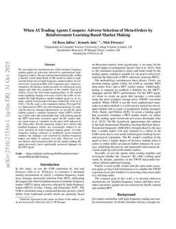 When AI Trading Agents Compete: Adverse Selection of Meta-Orders by Reinforcement Learning-Based Market Making