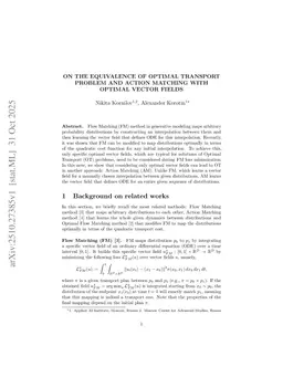 On the Equivalence of Optimal Transport Problem and Action Matching with Optimal Vector Fields