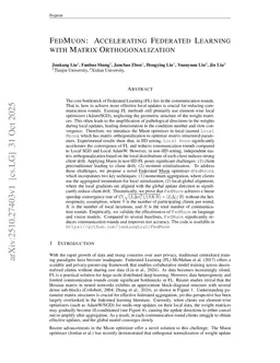 FedMuon: Accelerating Federated Learning with Matrix Orthogonalization