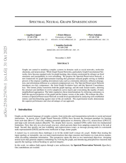 Spectral Neural Graph Sparsification