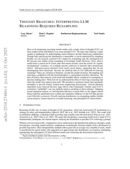 Thought Branches: Interpreting LLM Reasoning Requires Resampling