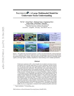 NAUTILUS: A Large Multimodal Model for Underwater Scene Understanding