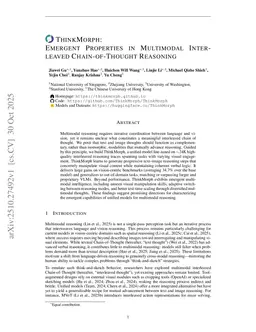 ThinkMorph: Emergent Properties in Multimodal Interleaved Chain-of-Thought Reasoning