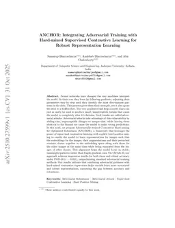 ANCHOR: Integrating Adversarial Training with Hard-mined Supervised Contrastive Learning for Robust Representation Learning