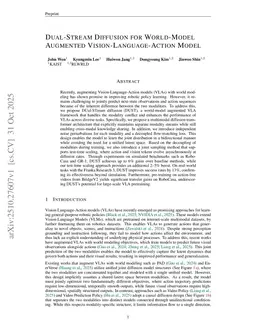 Dual-Stream Diffusion for World-Model Augmented Vision-Language-Action Model