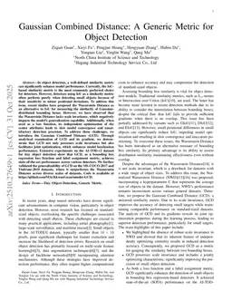 Gaussian Combined Distance: A Generic Metric for Object Detection