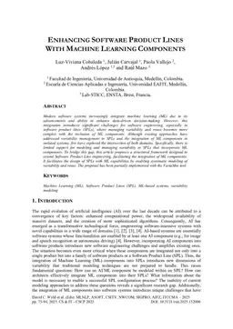 Enhancing software product lines with machine learning components