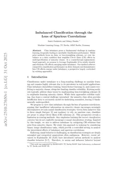 Imbalanced Classification through the Lens of Spurious Correlations