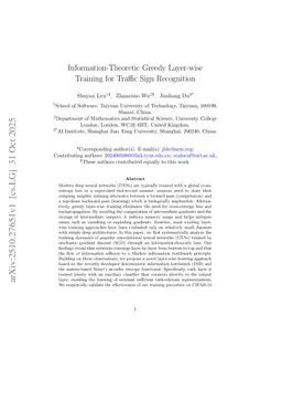 Information-Theoretic Greedy Layer-wise Training for Traffic Sign Recognition