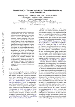 Beyond MedQA: Towards Real-world Clinical Decision Making in the Era of LLMs