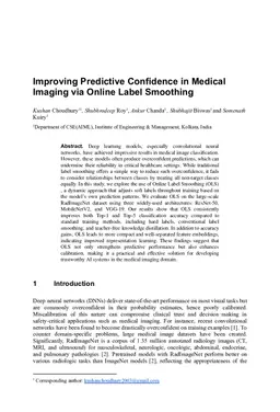 Improving Predictive Confidence in Medical Imaging via Online Label Smoothing
