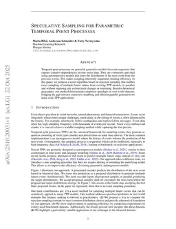 Speculative Sampling for Parametric Temporal Point Processes