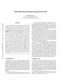 Filter-Based Reconstruction of Images from Events