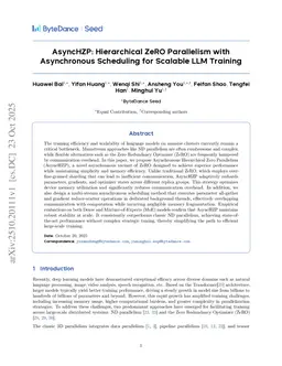 AsyncHZP: Hierarchical ZeRO Parallelism with Asynchronous Scheduling for Scalable LLM Training