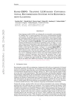 Rank-GRPO: Training LLM-based Conversational Recommender Systems with Reinforcement Learning