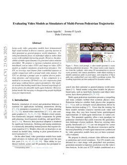 Evaluating Video Models as Simulators of Multi-Person Pedestrian Trajectories