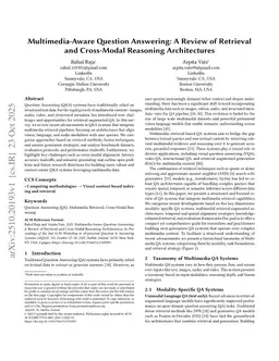 Multimedia-Aware Question Answering: A Review of Retrieval and Cross-Modal Reasoning Architectures
