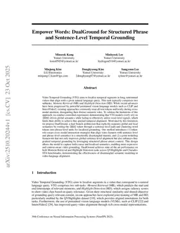 Empower Words: DualGround for Structured Phrase and Sentence-Level Temporal Grounding
