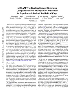 In-DRAM True Random Number Generation Using Simultaneous Multiple-Row Activation: An Experimental Study of Real DRAM Chips