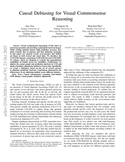 Causal Debiasing for Visual Commonsense Reasoning