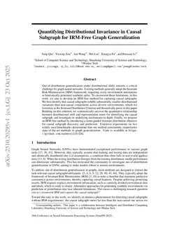 Quantifying Distributional Invariance in Causal Subgraph for IRM-Free Graph Generalization