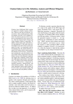 Citation Failure: Definition, Analysis and Efficient Mitigation