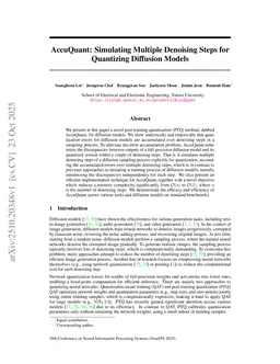 AccuQuant: Simulating Multiple Denoising Steps for Quantizing Diffusion Models