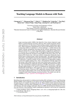 Teaching Language Models to Reason with Tools