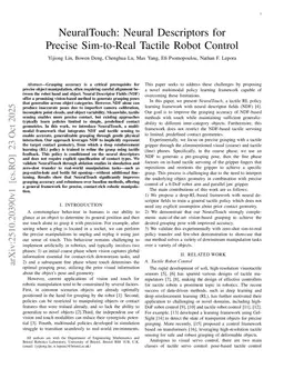 NeuralTouch: Neural Descriptors for Precise Sim-to-Real Tactile Robot Control