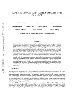 Learning Coupled Earth System Dynamics with GraphDOP