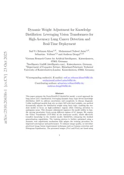 Dynamic Weight Adjustment for Knowledge Distillation: Leveraging Vision Transformer for High-Accuracy Lung Cancer Detection and Real-Time Deployment