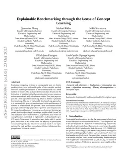 Explainable Benchmarking through the Lense of Concept Learning