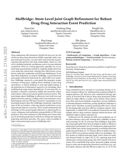 MolBridge: Atom-Level Joint Graph Refinement for Robust Drug-Drug Interaction Event Prediction