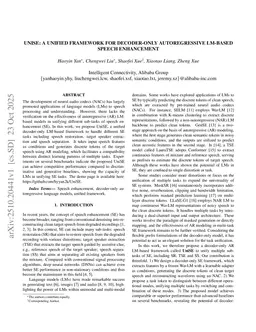 UniSE: A Unified Framework for Decoder-only Autoregressive LM-based Speech Enhancement