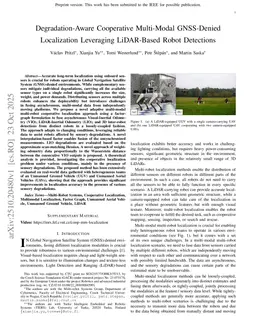 Degradation-Aware Cooperative Multi-Modal GNSS-Denied Localization Leveraging LiDAR-Based Robot Detections