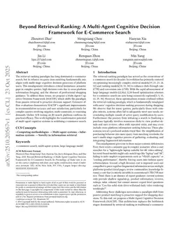 Beyond Retrieval-Ranking: A Multi-Agent Cognitive Decision Framework for E-Commerce Search