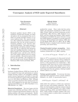 Convergence Analysis of SGD under Expected Smoothness