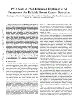 PSO-XAI: A PSO-Enhanced Explainable AI Framework for Reliable Breast Cancer Detection
