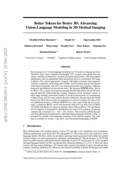 Better Tokens for Better 3D: Advancing Vision-Language Modeling in 3D Medical Imaging