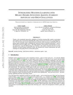 Integrating Machine Learning into Belief-Desire-Intention Agents: Current Advances and Open Challenges